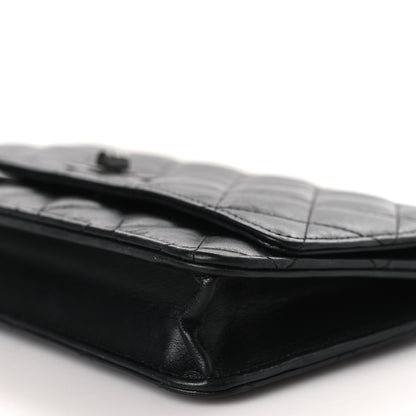 Chanel Aged Calfskin Quilted Reissue Wallet On Chain WOC So Black 10 of 10