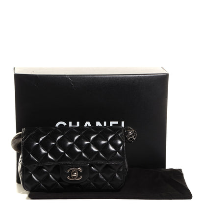 Chanel Lambskin Quilted Mini Around the World Flap Black 10 of 10