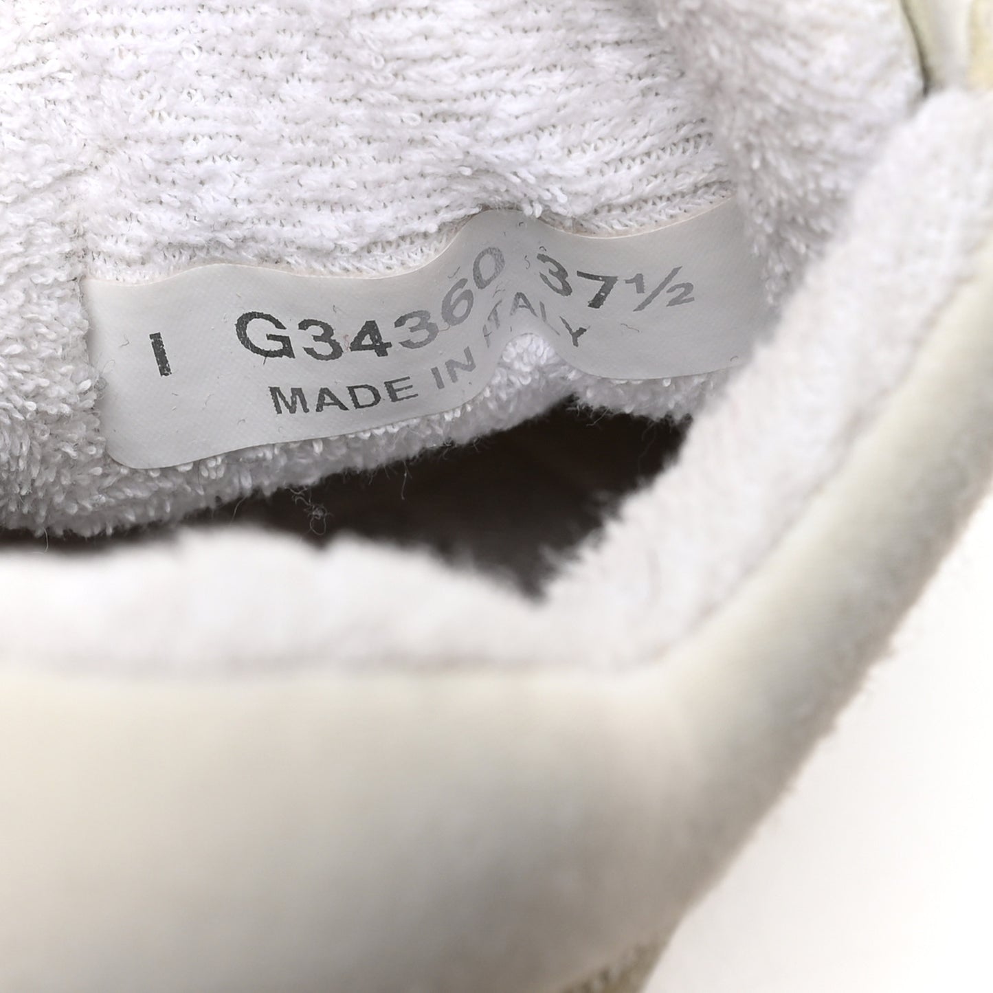 Suede Calfskin Fabric CC Sneakers 37.5 White