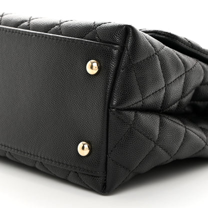 Chanel Caviar Quilted Small Coco Handle Flap Black 15 of 16