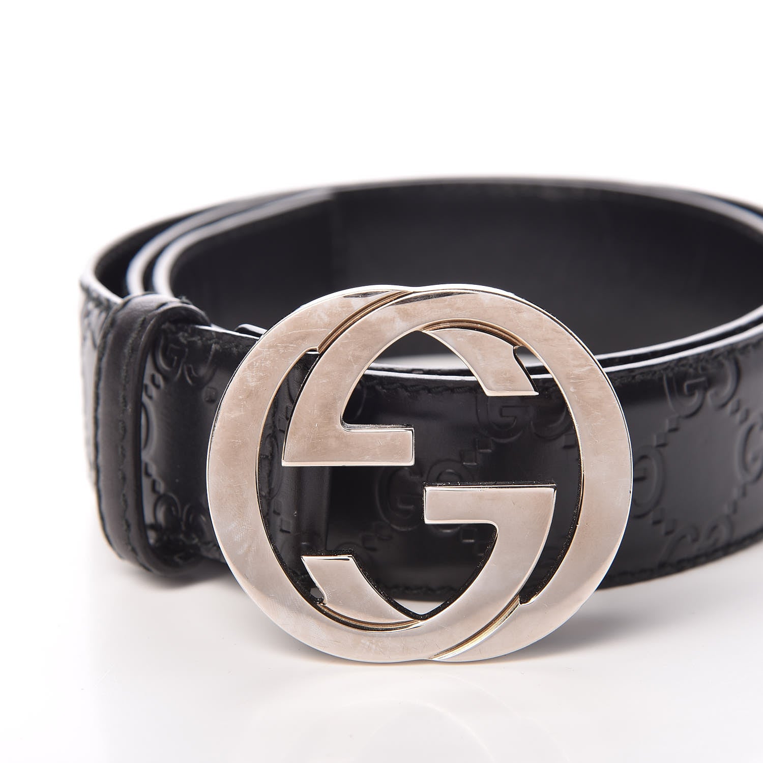 Gucci Guccissima Interlocking G Belt 90 36 Black 8 of 8