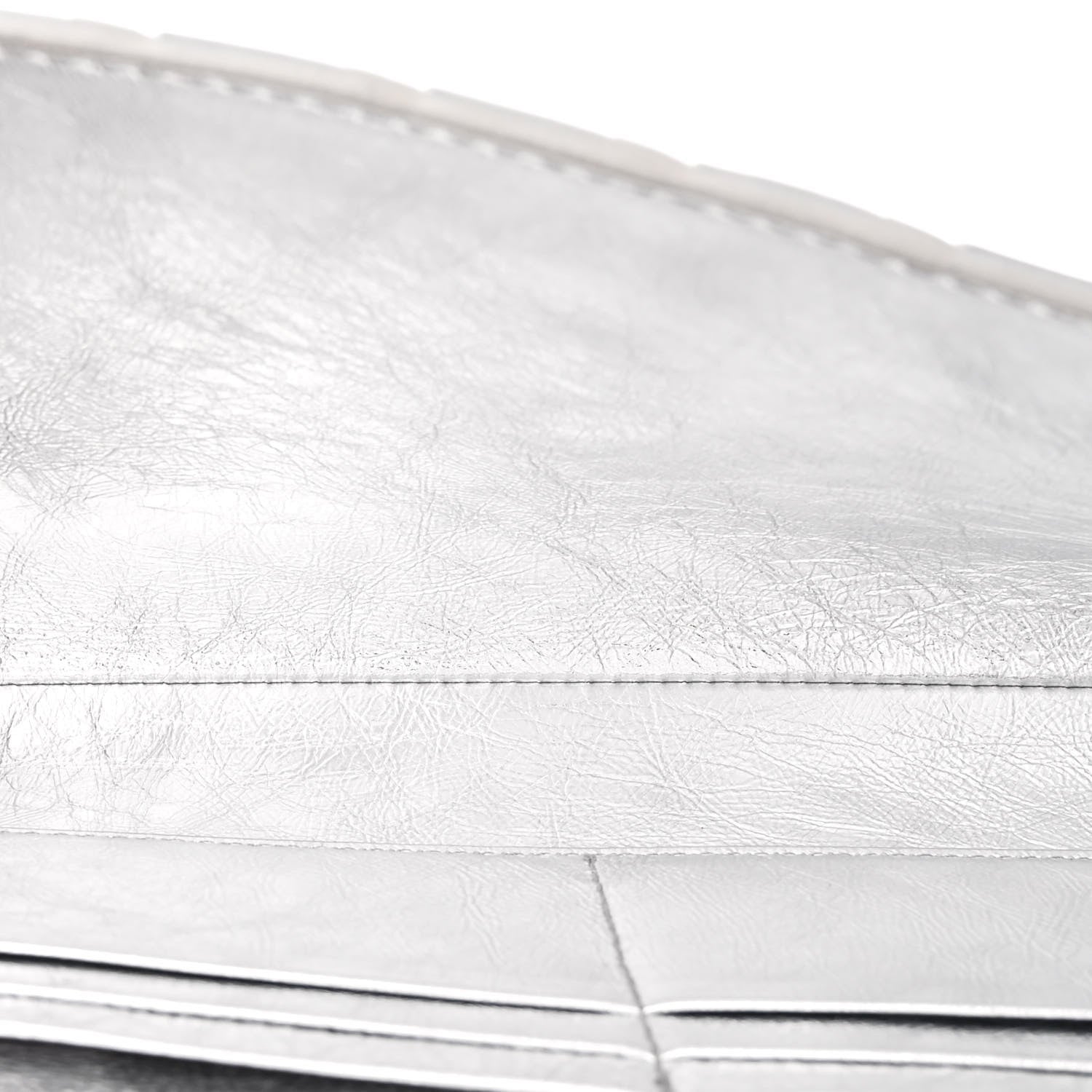 Bottega Veneta Metallic Nappa Intrecciato Long Andiamo Top Handle Silver 5 of 10