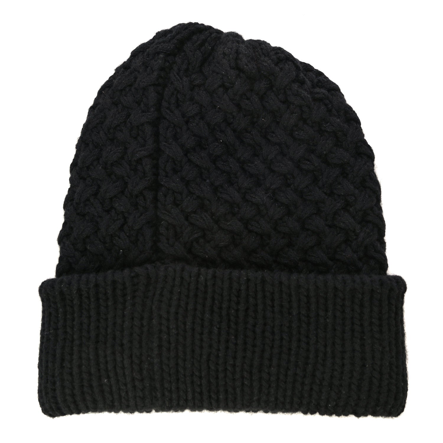 Chanel Wool Cashmere CC Beanie Hat Black White 2 of 8