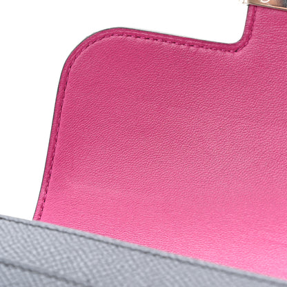 Hermes Epsom Verso Constance Short Wallet Bleu Indigo Rose Pourpre 9 of 10
