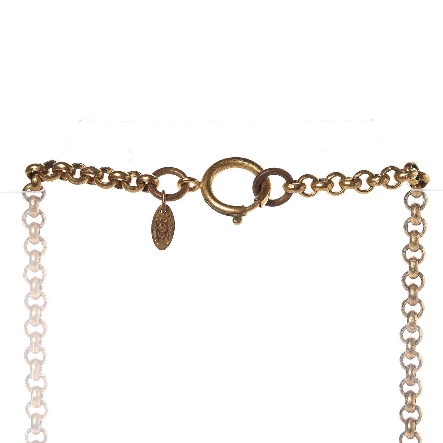 Large CC Pendant Necklace Gold