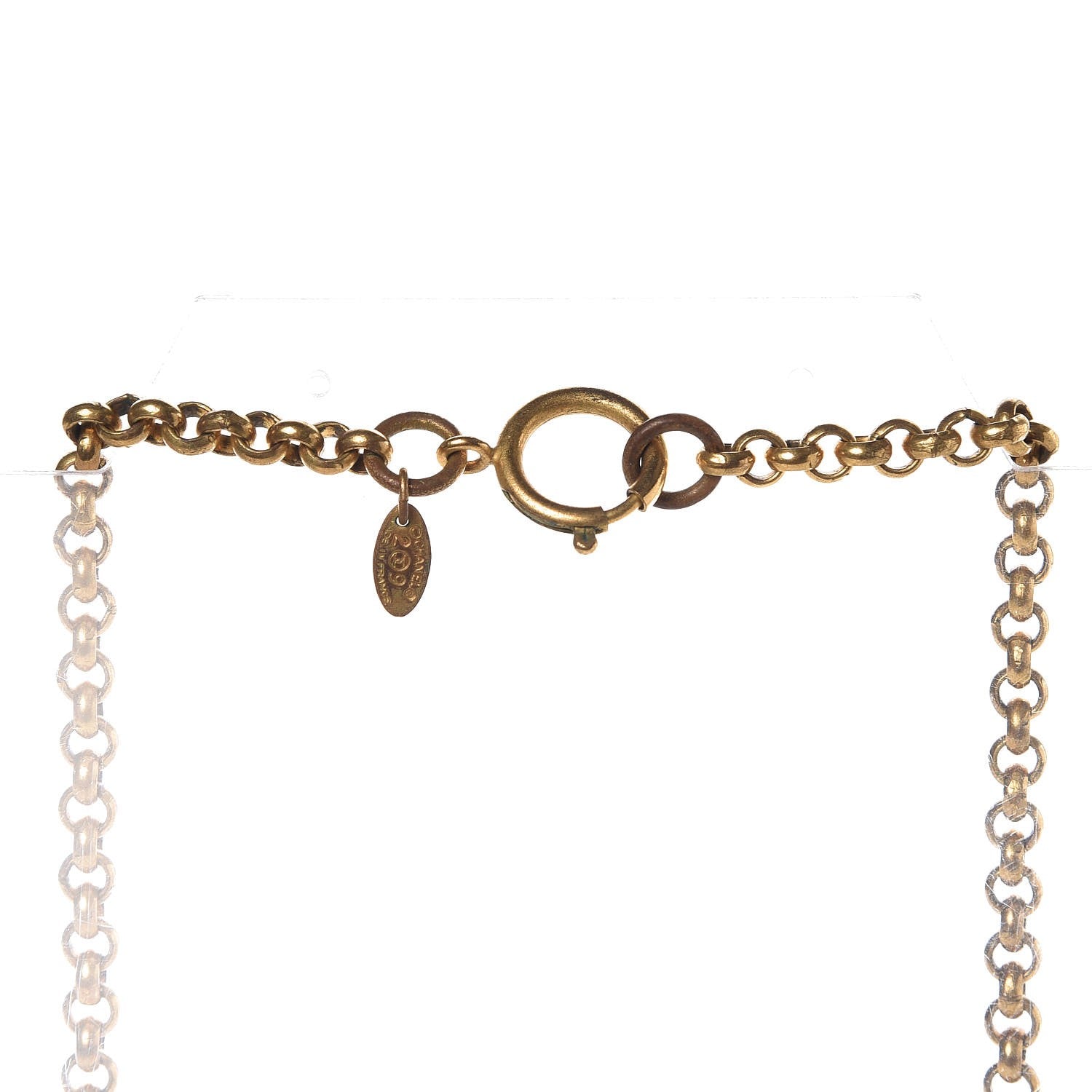 Chanel Large CC Pendant Necklace Gold 4 of 5