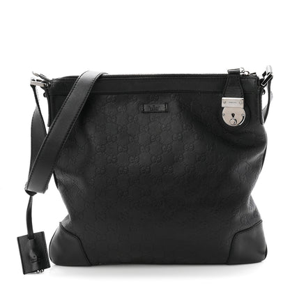 Gucci Guccissima GG Messenger Bag Black 1 of 11