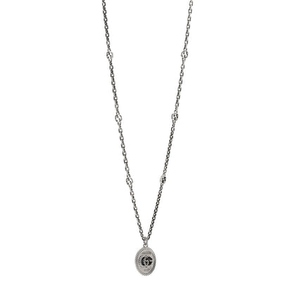 Gucci Sterling Silver GG Marmont Double G Pendant Necklace 1 of 4