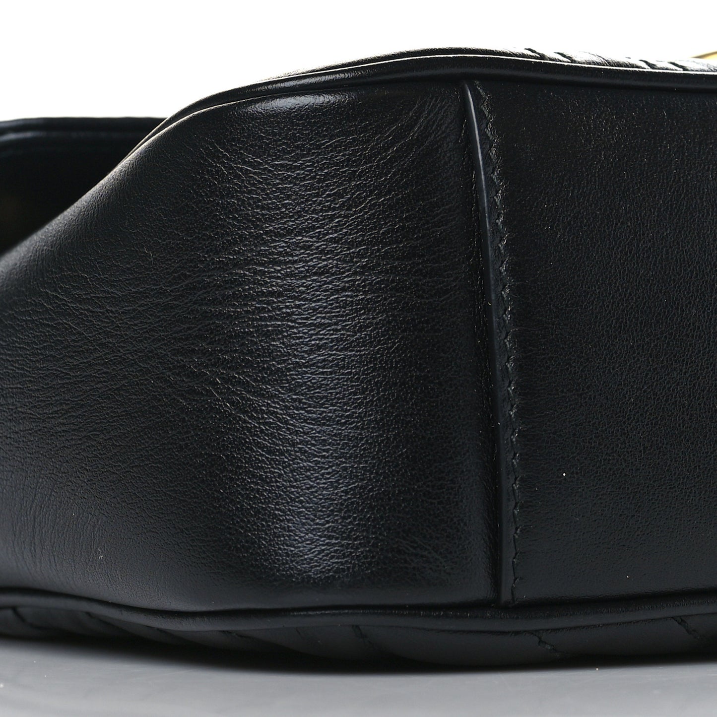 Calfskin Matelasse Small GG Marmont Shoulder Bag Black