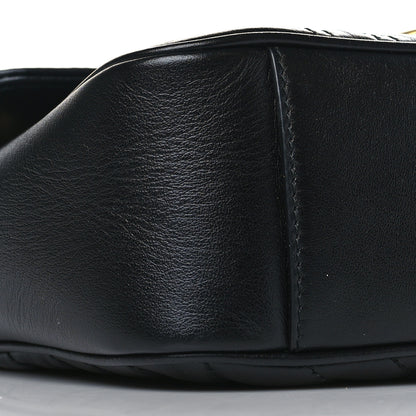 Gucci Calfskin Matelasse Small GG Marmont Shoulder Bag Black 8 of 9