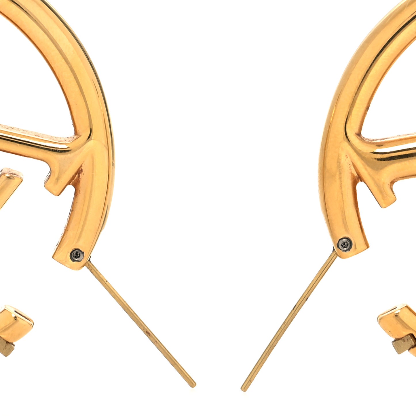 Metal Louise Hoop Earrings Gold