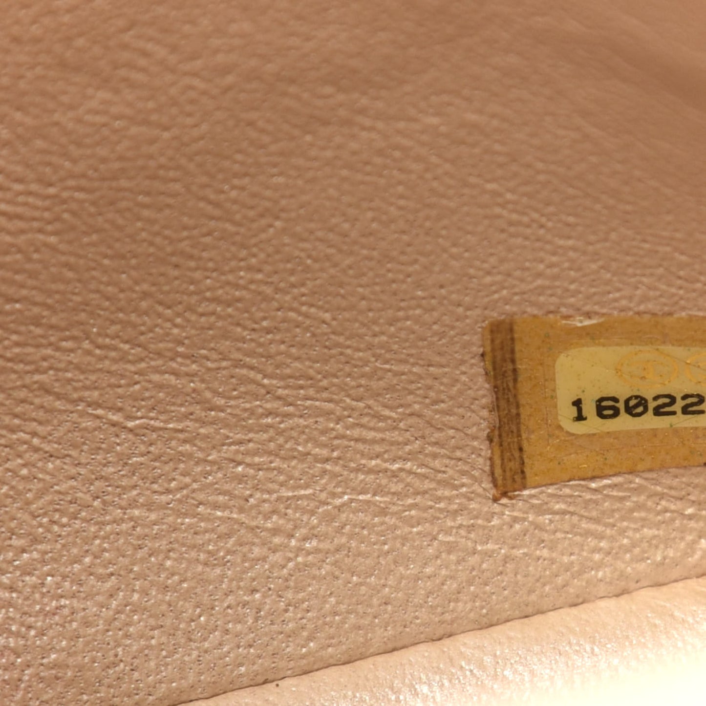 Metallic Lambskin Quilted Mini Rectangular Flap Beige
