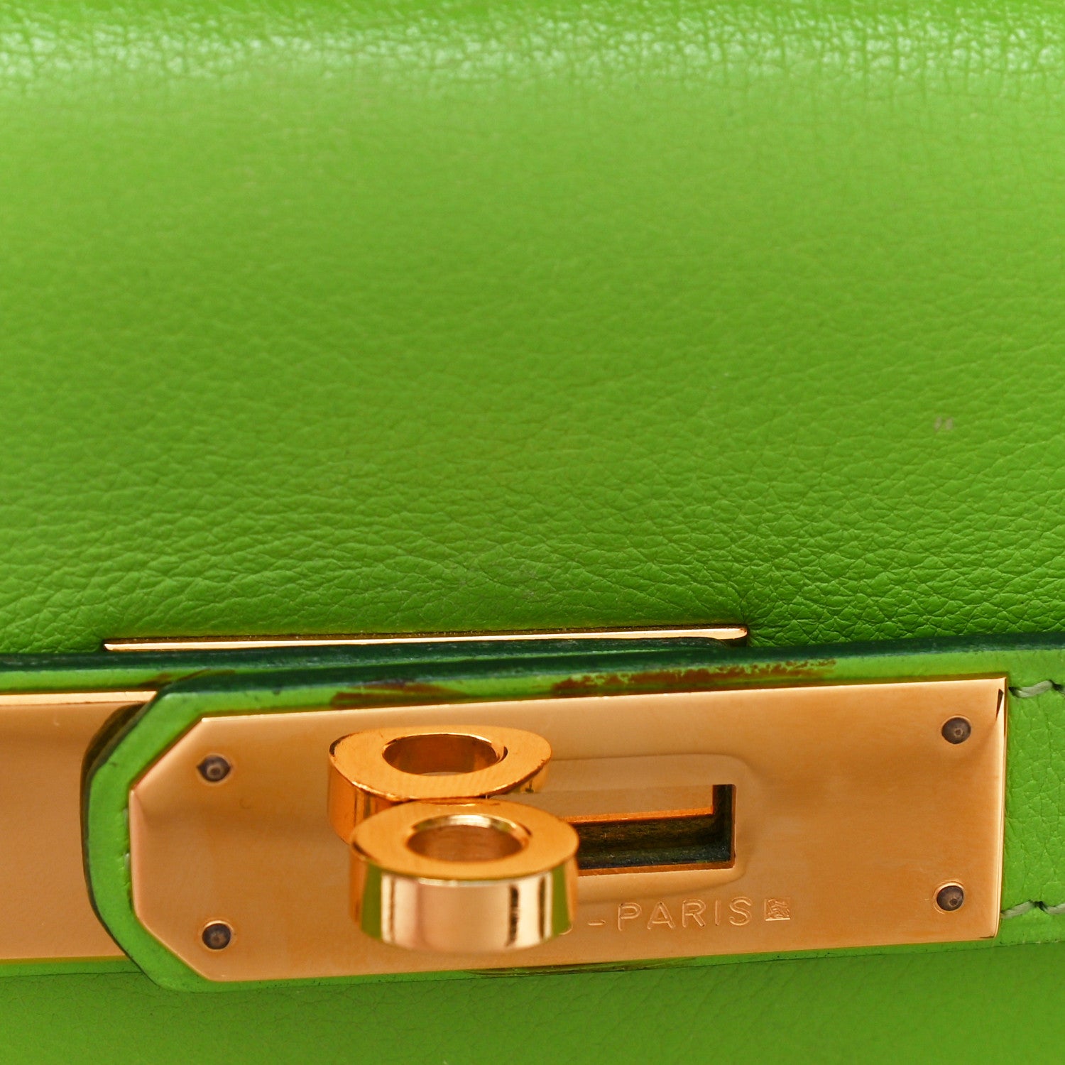 Hermes Veau Gulliver Kelly Retourne 32 Vert Cru 9 of 25