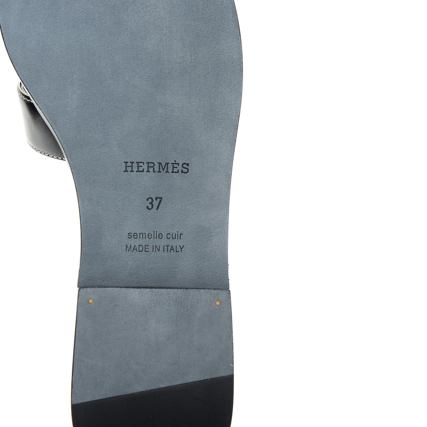 Box Calfskin Oran Sandals 37 Black
