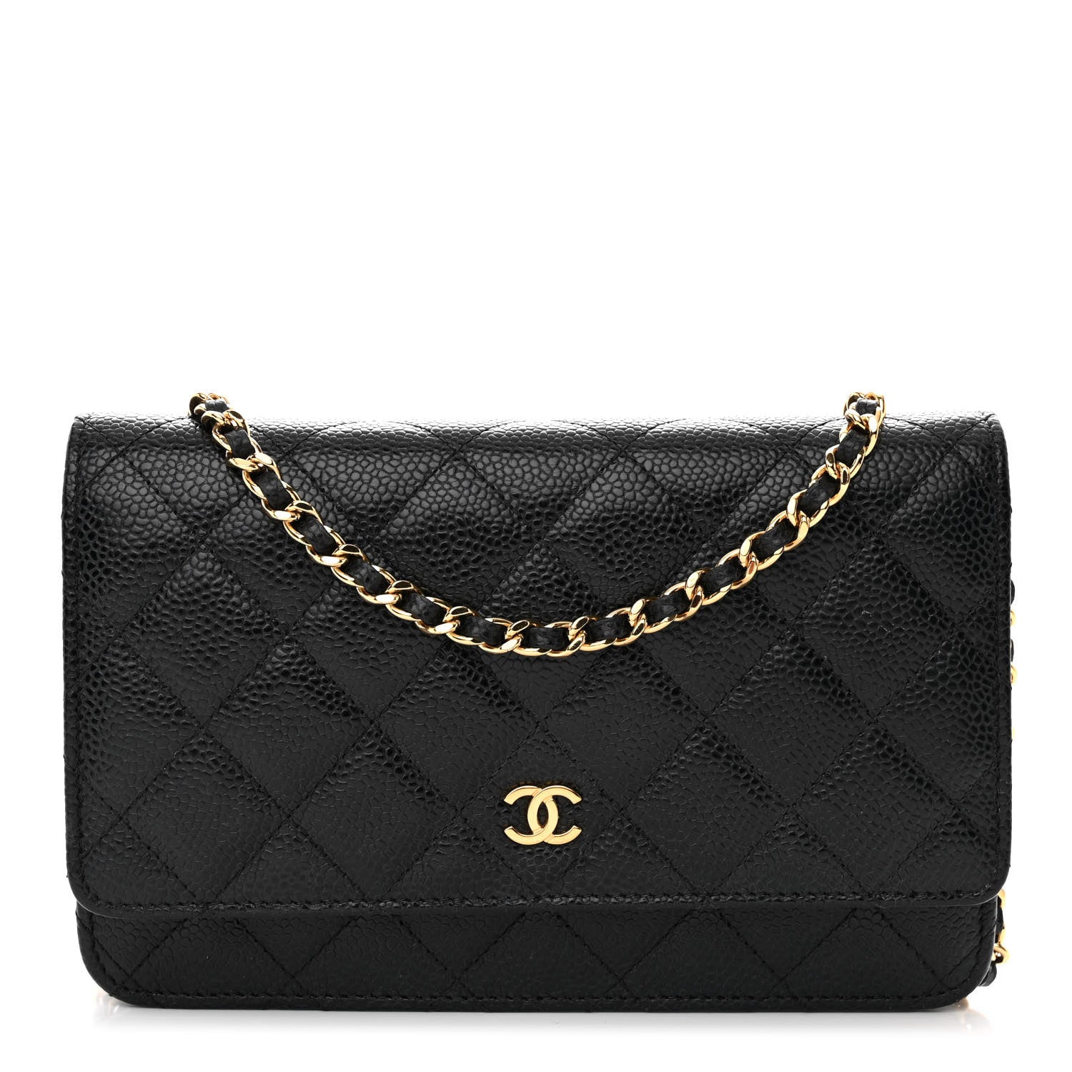 Chanel Caviar Quilted Wallet on Chain WOC Black 1 of 11