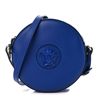 Versace Calfskin La Medusa Round Camera Bag Blue 1 of 13