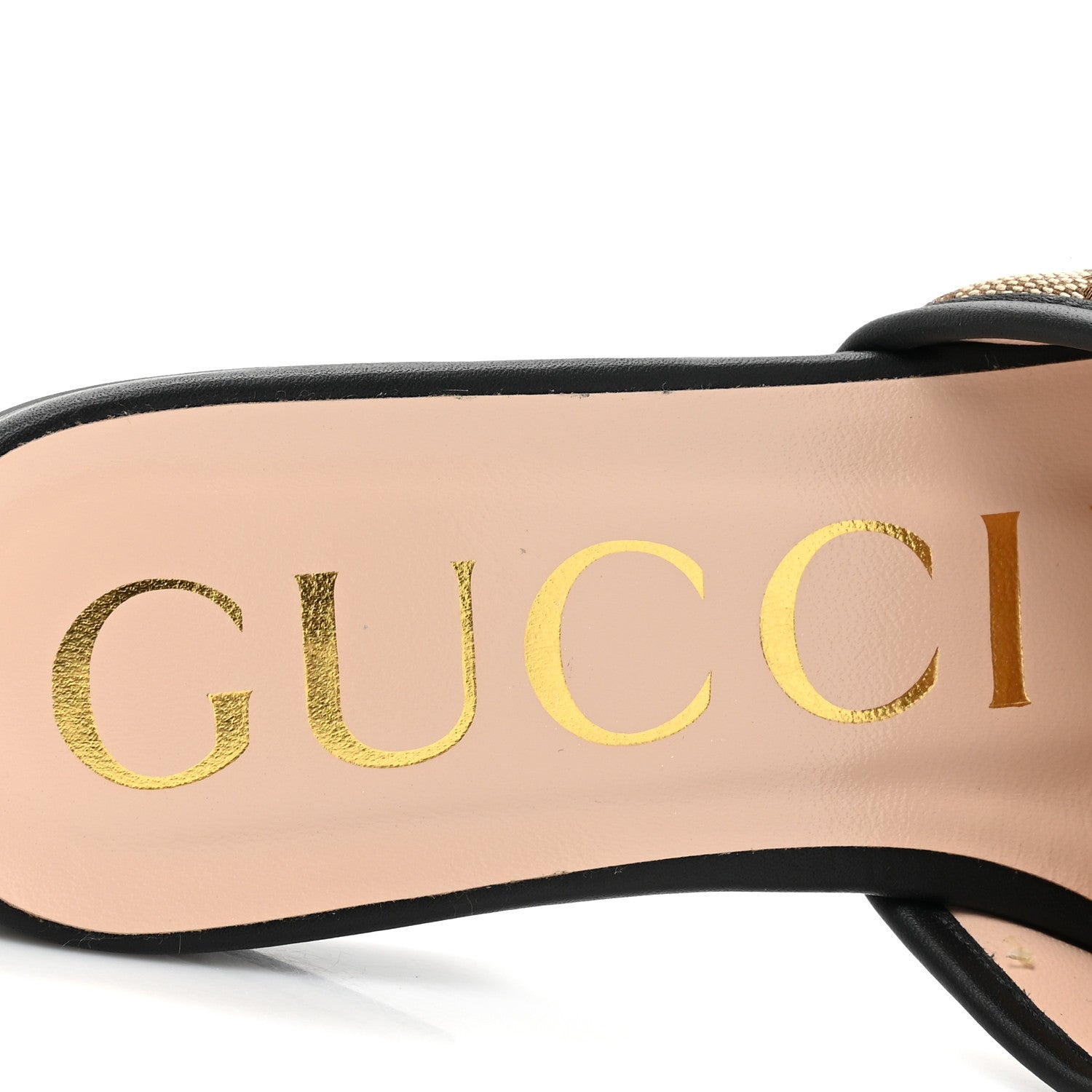 Gucci Monogram Matelasse Diagonal GG Marmont Flat Slide Sandals 36 Beige Ebony Black 8 of 10