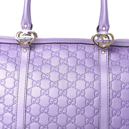 Gucci Metallic Guccissima Lovely Heart Tote Purple 10 of 10