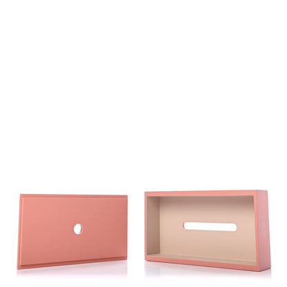Hermes Lacquered Wood K-Box Tissue Box Pivoine Poudre 7 of 8