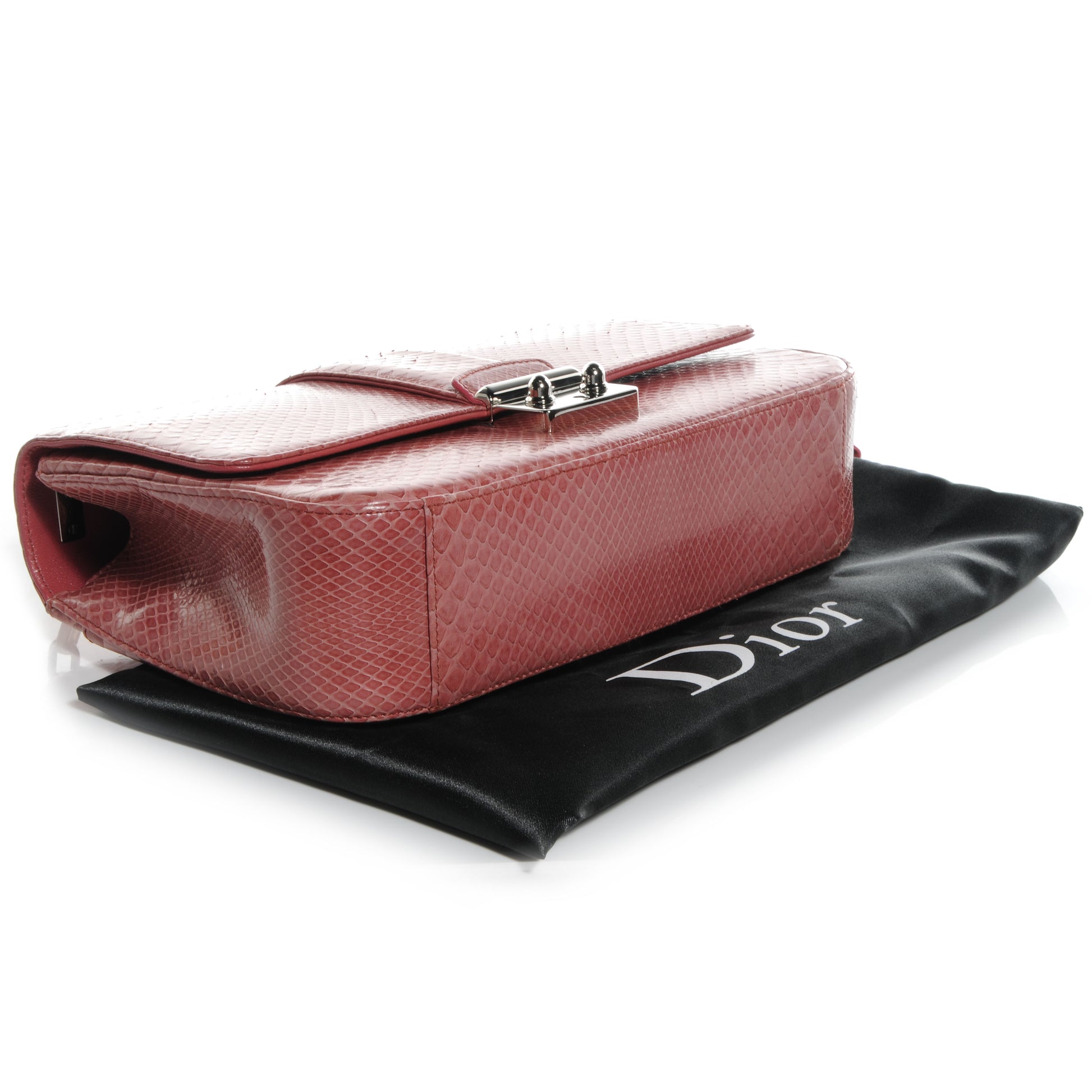 Christian Dior Shiny Python Medium Miss Dior Flap Rose Jaipur 4 of 9
