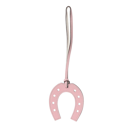 Hermes Swift Paddock Horseshoe Bag Charm Rose Sakura White 1 of 4