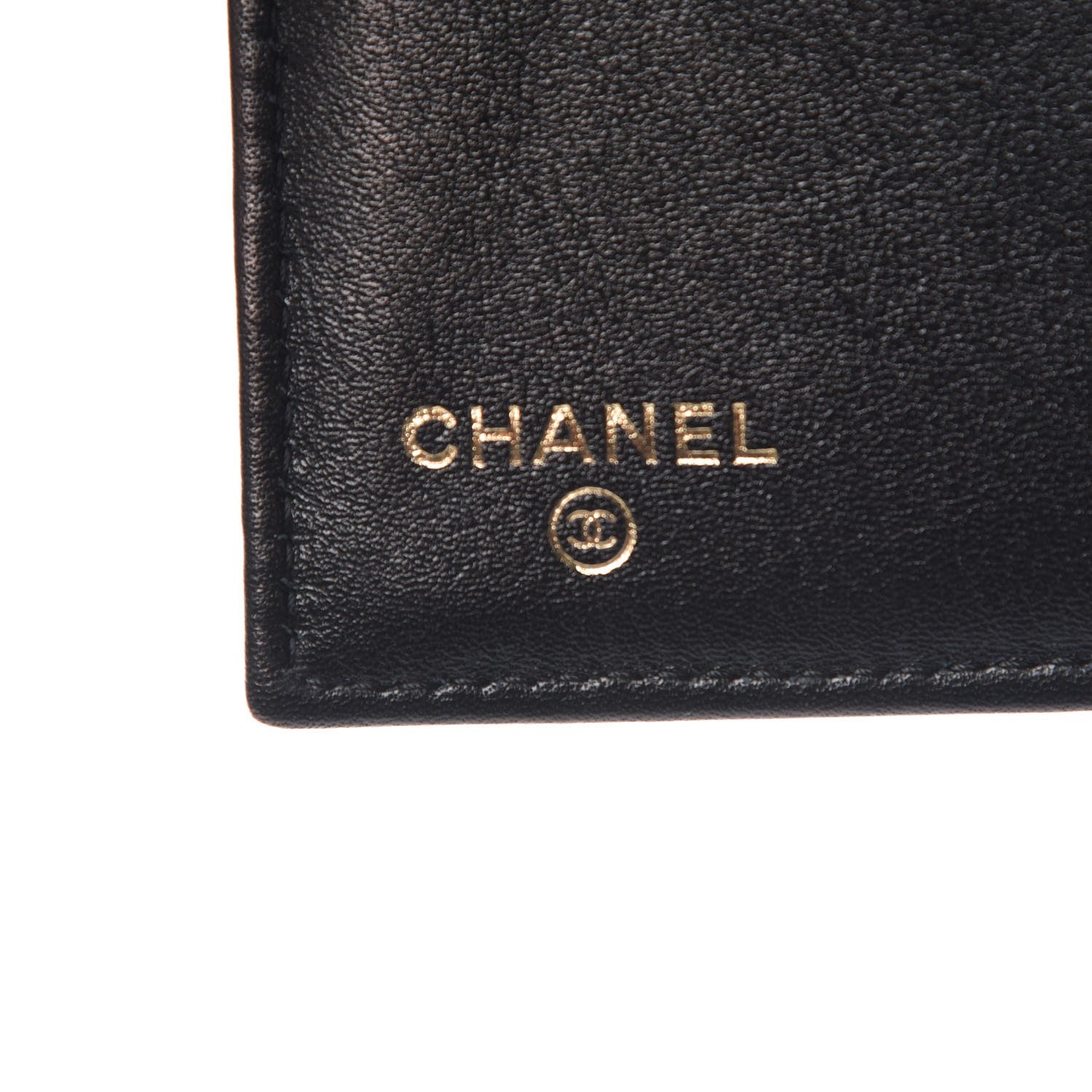 Chanel Calfskin Chevron Quilted Compact Flap Wallet Black 6 of 8