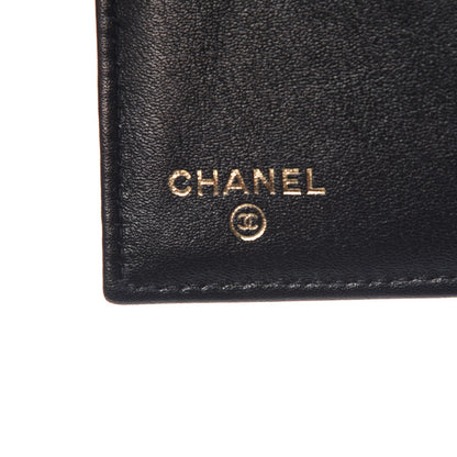 Chanel Calfskin Chevron Quilted Compact Flap Wallet Black 6 of 8