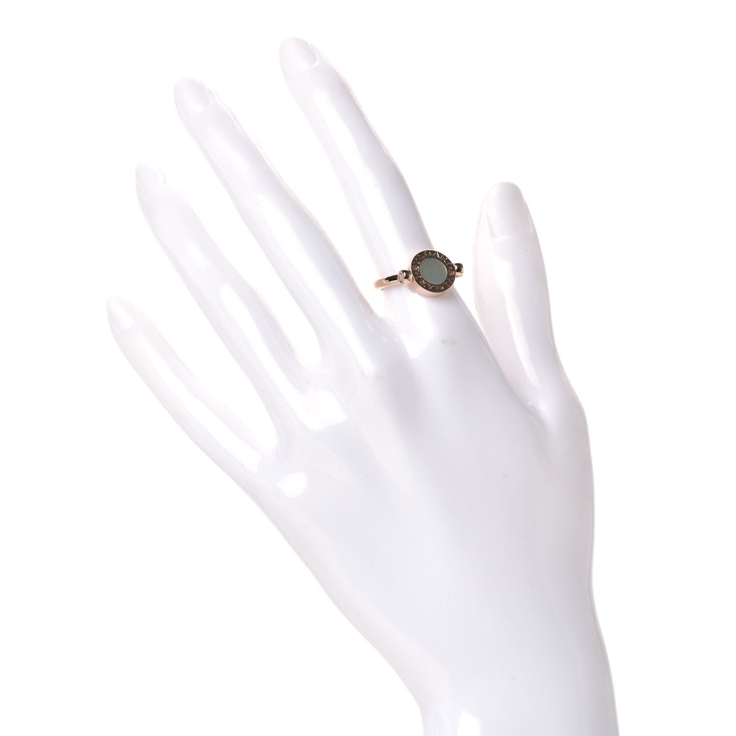 Bulgari 18K Rose Gold Diamond Mother of Pearl BVLGARI BVLGARI Ring 53 6.25 2 of 6