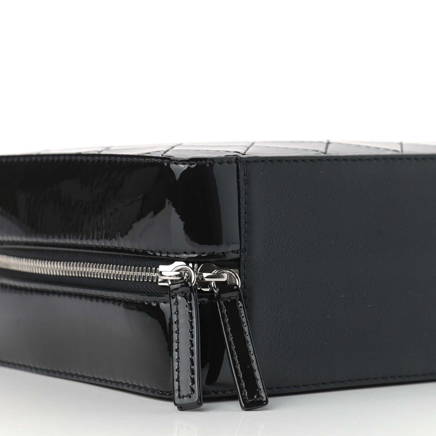 Chanel Patent Quilted Travel Kit Vanity Case Black 8 of 9