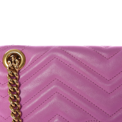 Gucci Calfskin Matelasse Medium GG Marmont Shoulder Bag Candy Mousse 14 of 15