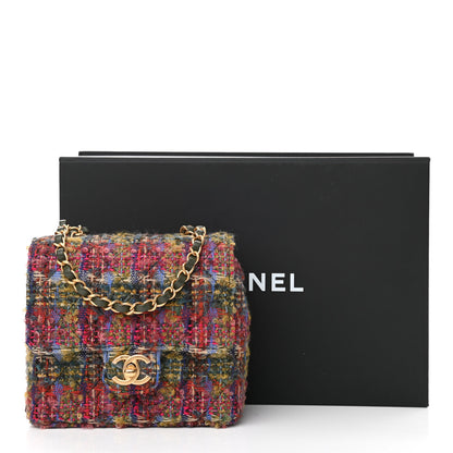 Chanel Tweed Quilted Mini Square Flap Multicolor 11 of 11