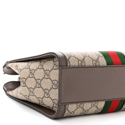 Gucci GG Supreme Monogram Small Ophidia Tote Bag Brown 9 of 10