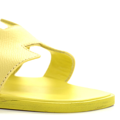 Hermes Epsom Oran Sandals 38.5 Jaune Pollen 10 of 14