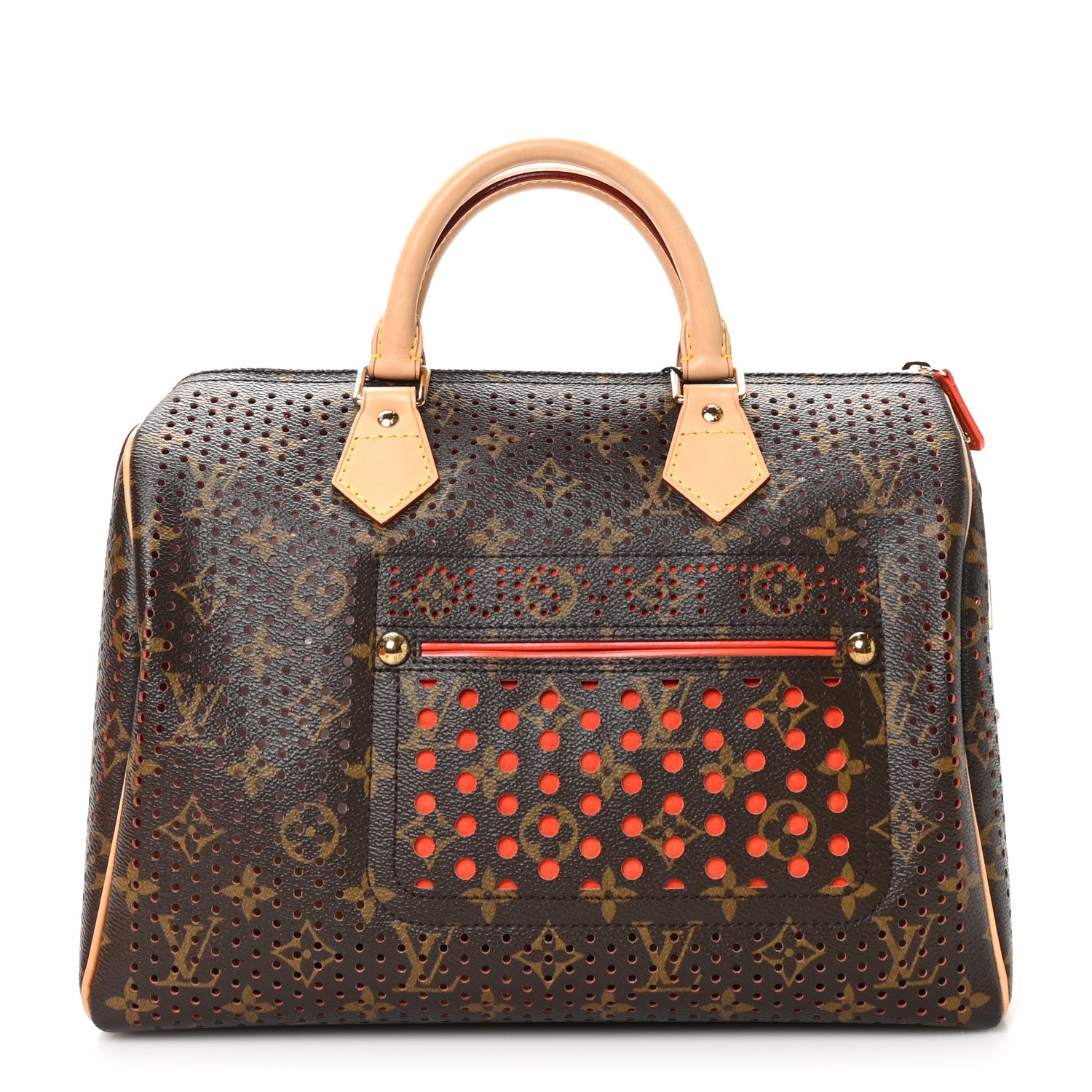 Louis Vuitton Monogram Perforated Speedy 30 Orange 1 of 9
