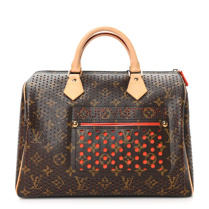 Louis Vuitton Monogram Perforated Speedy 30 Orange 1 of 9