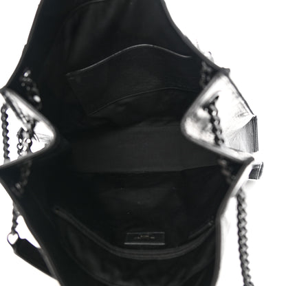 Saint Laurent Crinkled Calfskin Matelasse Monogram Large Niki Shopper Tote Black 5 of 13