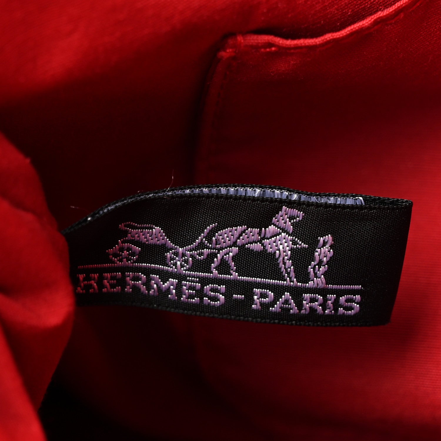 Hermes Cotton Bolide Travel Cosmetic Pouch Rouge 6 of 9