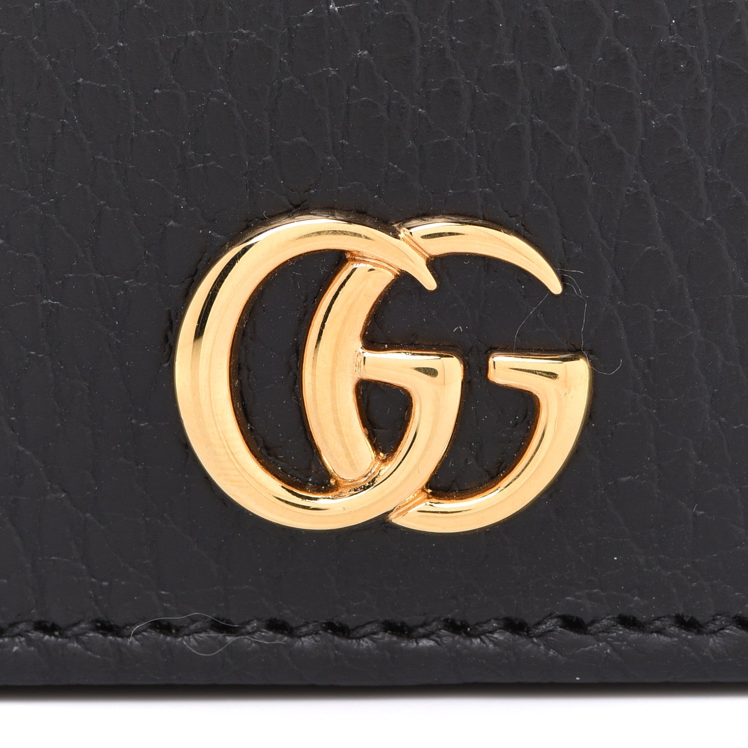 Gucci Dollar Calfskin GG Marmont Coin Case Card Holder Black 7 of 7