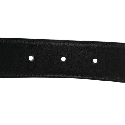 Gucci GG Supreme Monogram Plutone Calfskin Double G Reversible 30mm Belt 80 32 Beige Ebony Black 5 of 6