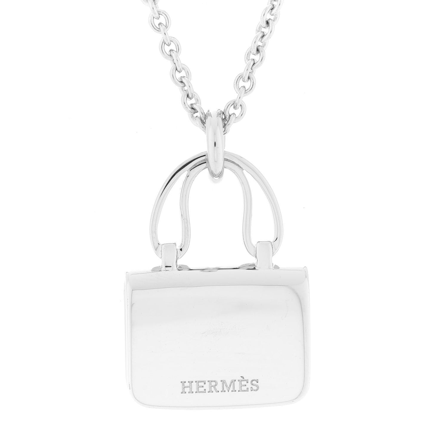 18K White Gold Diamond Constance Amulettes Pendant Necklace