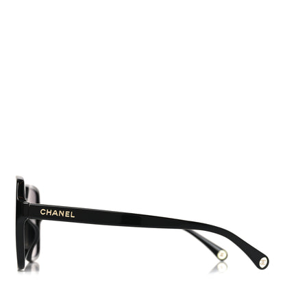 Chanel Acetate Polarized Square Sunglasses 5505-A Black 3 of 7