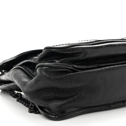 Saint Laurent Crinkled Calfskin Matelasse Monogram Medium Niki Chain Satchel Black 8 of 12