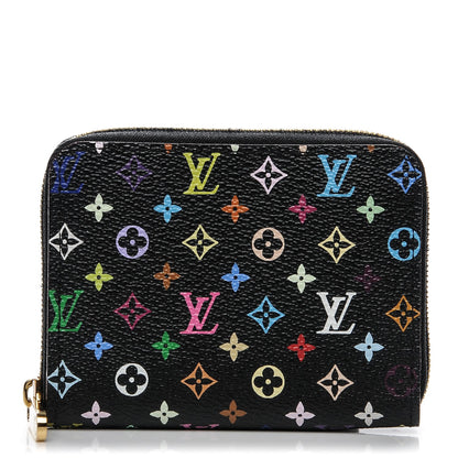 Louis Vuitton Monogram Multicolor Zippy Coin Purse Black Grenade 1 of 6