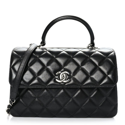 Chanel Lambskin Quilted Medium Trendy CC Flap Dual Handle Bag Black 1 of 10