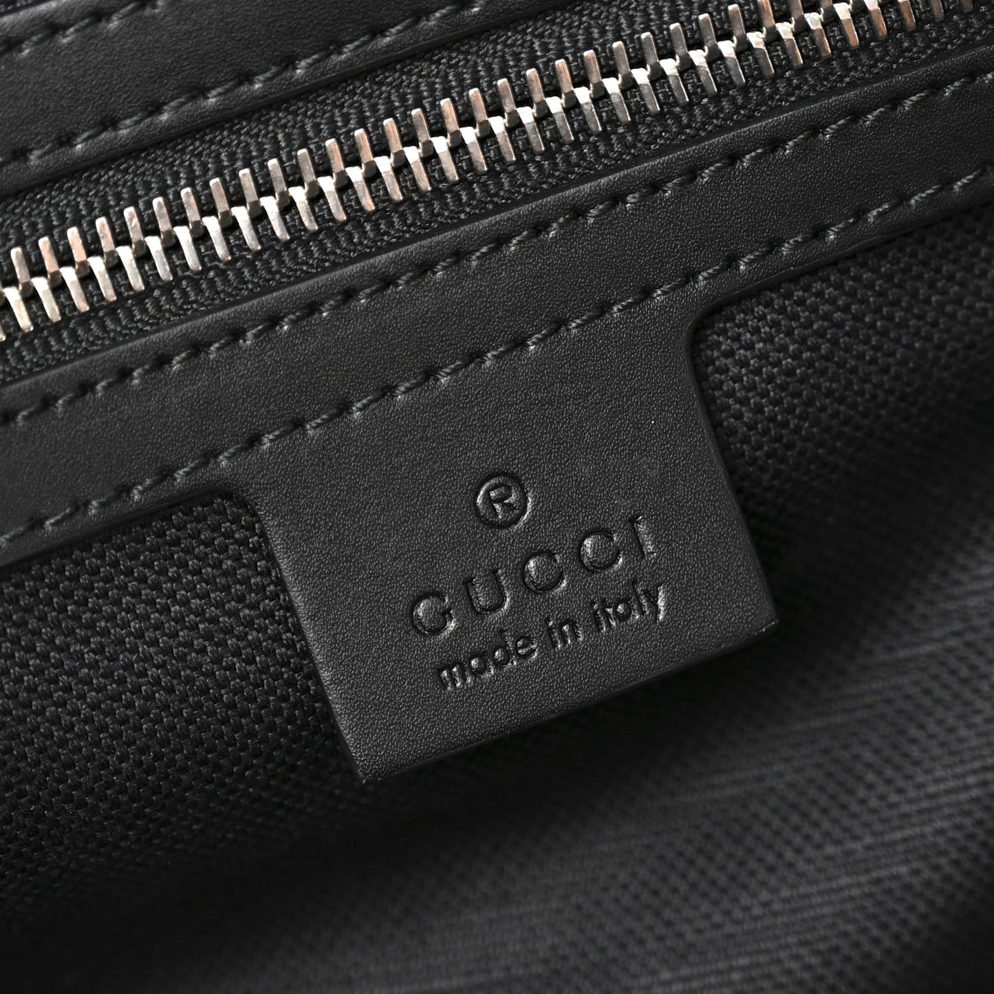 Soft GG Supreme Monogram Appia Calfskin Web Large Carry On Duffle Bag Black Grey