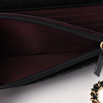 Chanel Caviar Quilted Wallet On Chain WOC Black 13 of 14