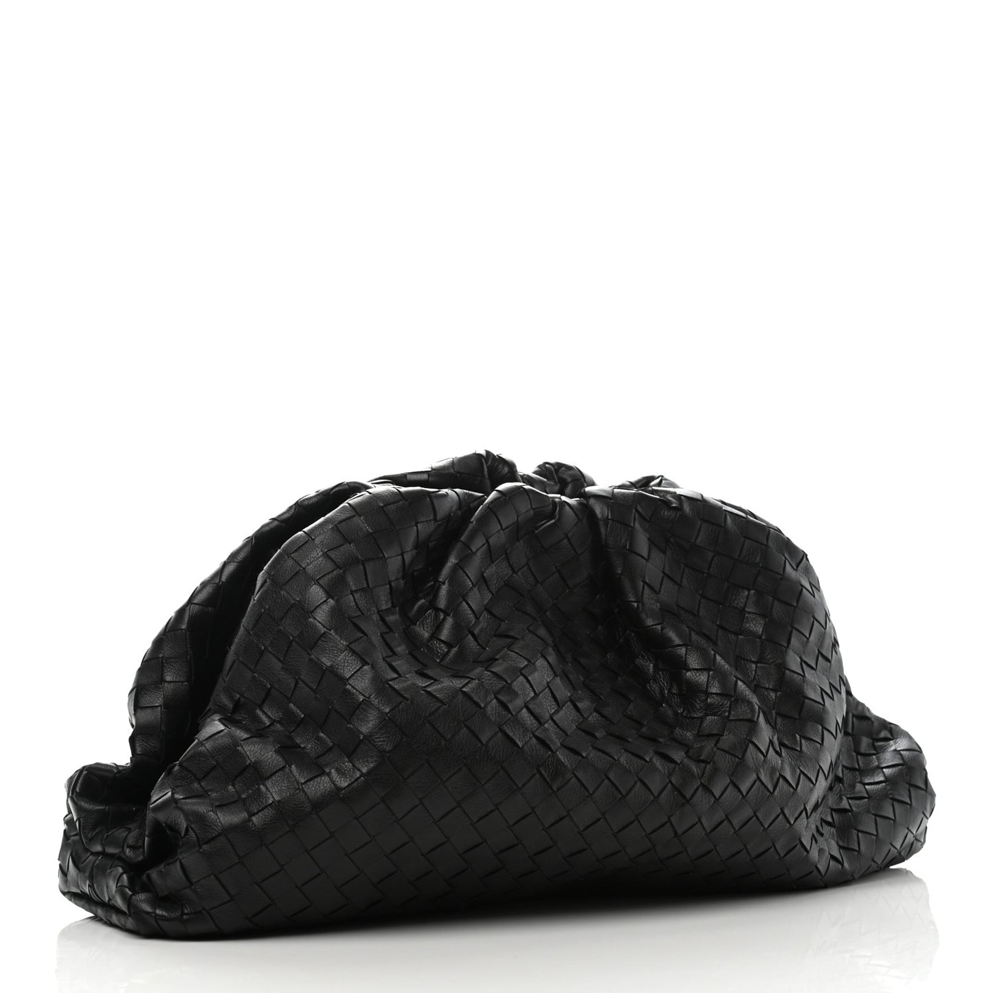 Nappa Maxi Intreccio The Pouch Oversized Clutch Black
