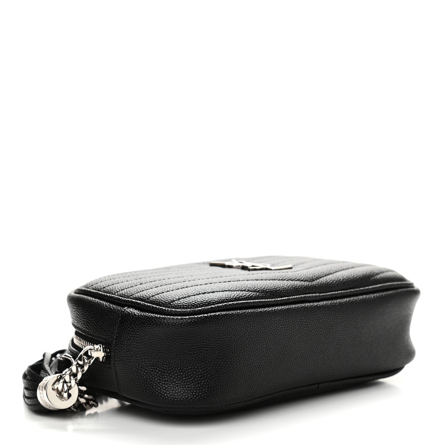 Saint Laurent Grain De Poudre Matelasse Monogram Mini Lou Camera Bag Black 6 of 10