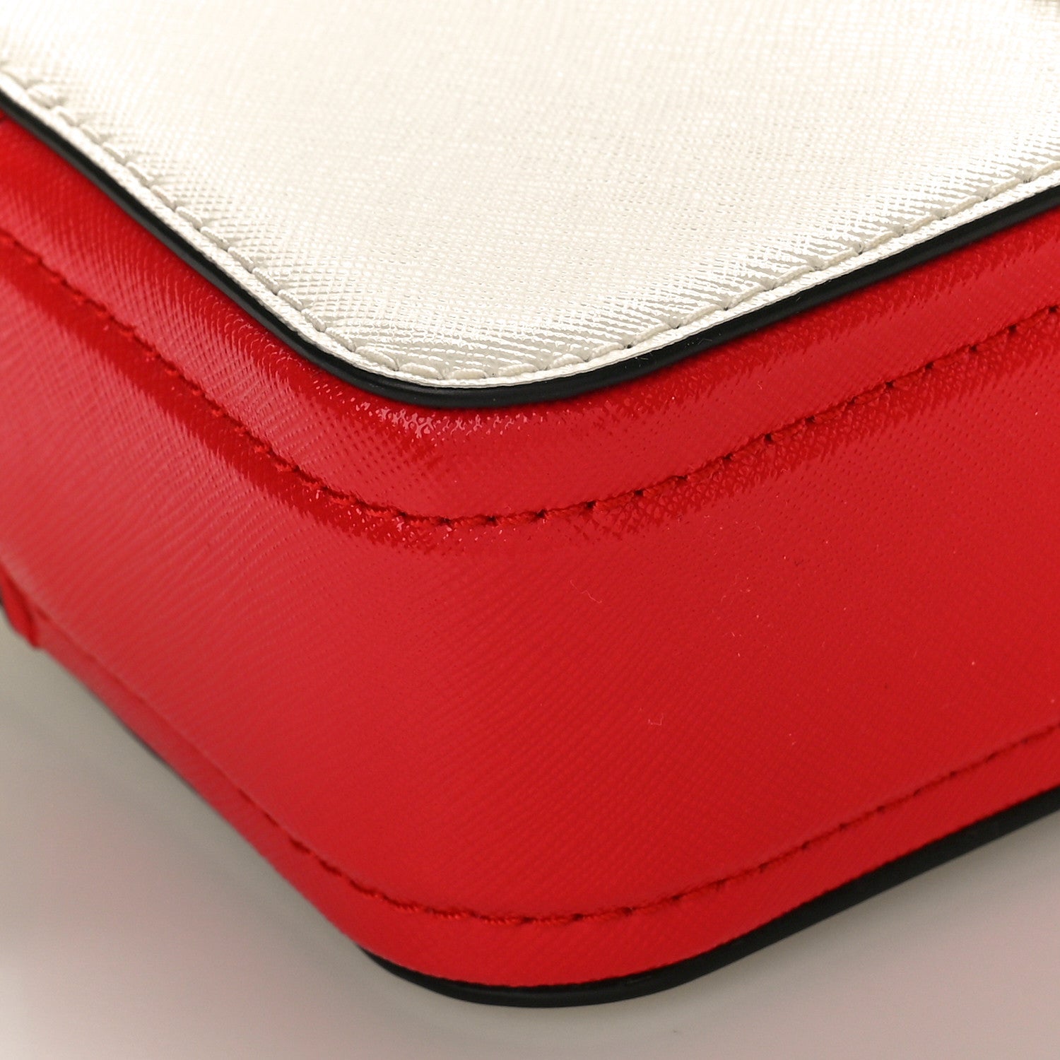 Marc Jacobs Saffiano Small Snapshot Camera Bag Porcelain Multi 8 of 9