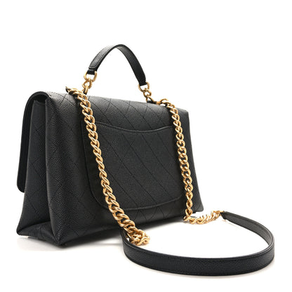 Chanel Grained Calfskin Stitched Flap Black 3 of 13